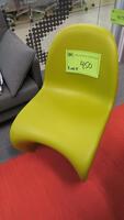 VITRA "PANTON" CHAIR, CHARTREUSE. THE PANTON CHAIR IS A CLASSIC IN THE HISTORY OF FURNITURE DESIGN. CONCEIVED BY VERNER PANTON IN 1960, THE CHAIR WAS DEVELOPED FOR SERIAL PRODUCTION IN COLLABORATION WITH VITRA (1967). MSRP $310