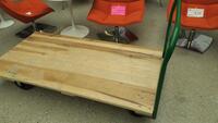 LARGE FLAT CART, WOOD DECK. MSRP $