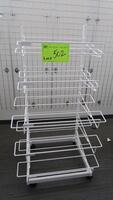 PORTABLE ROLLING MATT RACK FIXTURE, 28" W X 64" H.MSRP $275