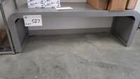 METAL TABLE, 24" W X 72" L X 24" T, RONDED ENDS. MSRP $