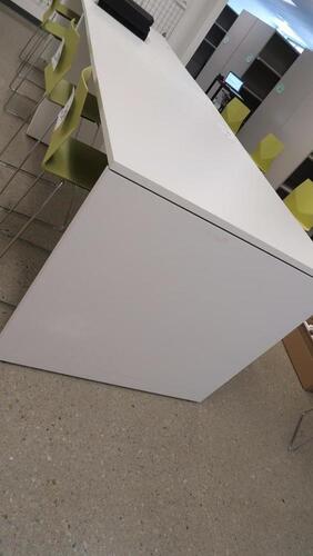 HERMAN MILLER AO2 COMPONENT CONFERENCE TABLE, 48" X 90", STANDING HEIGHT, WHITE LAMINATE. MSRP $1900