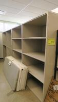 RUN OF 4 SECTIONS, STEEL STOCKROOM SHELVING, EACH UNIT IS 48" WIDE X 36" DEEP X 84" TALL, SOLD BY THE RUN. MSRP $675 EACH SECTION.