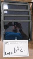 LOT OF 5, APPLE IPAD AIR, 16G, WIFI, NO LOCKS, IN LIFEPROOF CASE. MSRP $