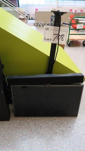 QTRAC MONITOR SYSTEM, INCLUDES LG 32LX330C LCD TV, SOUND BAR, AND PEDASTAL MOUNT, TAPLTOP STAND AND REMOTE NOT INCLUDED. MSRP $