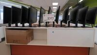 LOT OF 12, DELL E2314HF 23" COMPUTER MONITOR, VGA, DVI-D, USB, WITH STAND, DVI CABLE, POWER CORD. MSRP $249