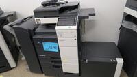 KONICA MINOLTA BIZHUB C754, S# A55V011000575, HIGH-SPEED, HIGH-VOLUME 45 PPM PRINT/COPY OUTPUT IN BOTH COLOR AND B&W, STANDARD DUAL SCANNING HANDLES UP TO 160 ORIGINALS PER MINUTE, ENHANCED INFO-PALETTE DESIGN WITH MULTI-TOUCH INTERFACE FOR FAST, INTUITIV