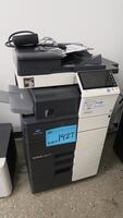 KONICA MINOLTA BIZHUB C454E COPIER, S# A5C0011008749, HIGH-SPEED, HIGH-VOLUME 45 PPM PRINT/COPY OUTPUT IN BOTH COLOR AND B&W, STANDARD DUAL SCANNING HANDLES UP TO 160 ORIGINALS PER MINUTE, ENHANCED INFO-PALETTE DESIGN WITH MULTI-TOUCH INTERFACE FOR FAST, 