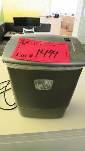 SMALL FELLOWS OFFICE PAPER SHREDDER, MODEL PS60-2. MSRP $100