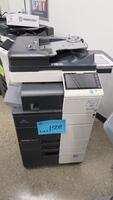 KONICA MINOLTA BIZHUB C454E COPIER, S# A5C0011005235, HIGH-SPEED, HIGH-VOLUME 45 PPM PRINT/COPY OUTPUT IN BOTH COLOR AND B&W, STANDARD DUAL SCANNING HANDLES UP TO 160 ORIGINALS PER MINUTE, ENHANCED INFO-PALETTE DESIGN WITH MULTI-TOUCH INTERFACE FOR FAST, 