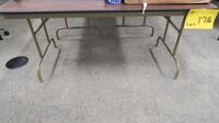 5' FOLDING BANQUET TABLE, WOOD TOP, MSRP $