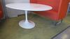 KNOLL "SAARINEN DINING TABLE", 78" OVAL, 78" X 48", WHITE BASE, WHITE LAMINET TOP. MSRP $5390 - 2