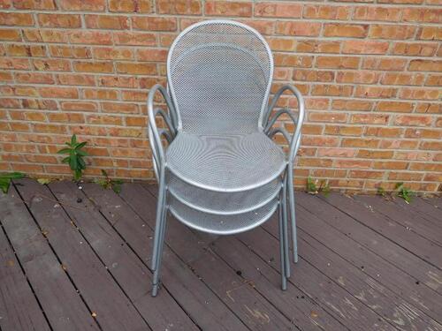 (12) STACKABLE EMU STACKABLE CHAIRS (TILTED KILT PATIO)