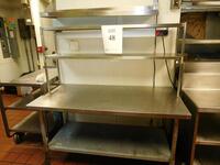 STAINLESS STEEL PREP TABLE 60" X 30" X 62" (TILTED KILT KITCHEN)