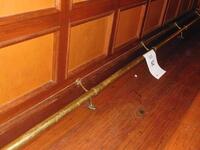 41 FEET OF BRASS FOOT RAIL (TILTED KILT RESTAURANT)