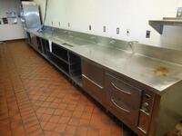 261" X 32" X 42" STAINLESS STEEL BEVERAGE PREP TABLE (THAI CAFâ€¦ KITCHEN)