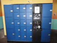 TIBURON COIN OPERATED LOCKERS WITH 39 LOCKERS (SCREEN AND CASH BOX BROKEN) (COCO WATER PARK)