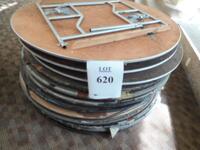 (11) 60" ROUND ASST'D WOOD BANQUET TABLES (WEDDING ROOM)