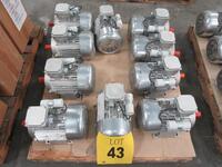 LOT (10) MOTEK ELECTRIC MOTORS, TYPE: EM 112MB-43, 3.7 KW, 60 HZ, 230 V, 19.7 A, 1690 RPM, 0.98 COS.