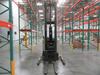 CROWN RD 3000 SERIES ELECTRIC STAND ON REACH LIFT TRUCK, 3000 LBS., WITH HOBART 36 VOLTS BATTERY CHARGER, 140" HIGH - 4