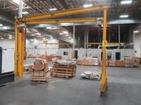 DUAL COFFING 2 TON HOIST WITH ROTATIONAL CRANE, 20'FT SPAN