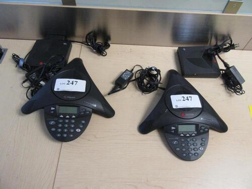 (2) POLYCOM SOUND STATIONS 2W, WITH AC