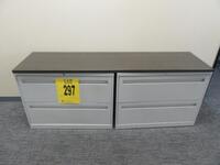 LOT (8) METAL 2 DRAWER LATERAL FILES