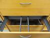 L SHAPE WOOD DESK WITH CHAIR, AND (4) COMBINATION CABINETS - 3