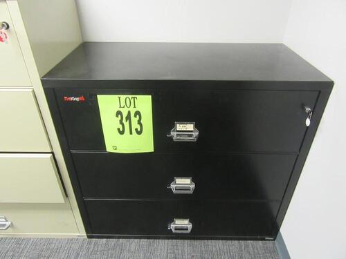 FIREKING 3 DRAWER LATERAL FILE, (WITH KEY)