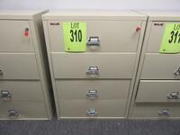 FIREKING 4 DRAWER LATERAL FILE, (WITH KEY)