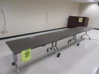 LOT (3) 5'FT X 30" OFFICE TILT TABLE WITH AC POWER