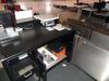 A pair of check in desks with Avery Weigh-Tronix scales 2KG-150KG. D 900mm, W 1250mm, H 1160mm. Weigh belt 900mm by 750mm. Feeder belt 1330mm by 750mm. Each desk complete with display screen and bracket. Desks consist of three drawers, digital display and - 4