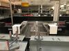 A pair of check in desks with Avery Weigh-Tronix scales 2KG-150KG. D 900mm, W 1250mm, H 1160mm. Weigh belt 900mm by 750mm. Feeder belt 1330mm by 750mm. Each desk complete with display screen and bracket. Desks consist of three drawers, digital display and