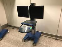 Smiths Detection iLane monitoring system. Two monitors with control system on four wheel stand.* <em>*Equipment may be subject to buyers restrictions, please contact the agent for further details.</em>