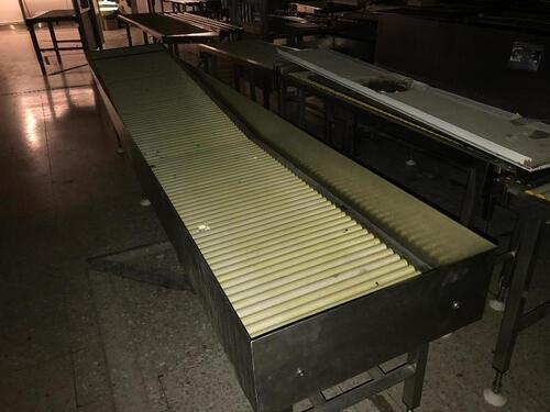 5 Baggage scanner inclined roller beds. L 3000mm