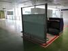 Two panel glass partition with metal base and kick stand W2300mm H1000mm - 2