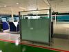 Two panel glass partition with metal base and kick stand W2300mm H1000mm - 2