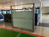 Two panel glass partition with metal base and kick stand W2300mm H1000mm - 3