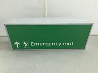 Illuminated sign, box metal construction. H 250mm W 640mm D 150mm