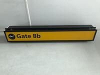 Illuminated sign, metal box construction. H 145mm W 780mm D 150mm