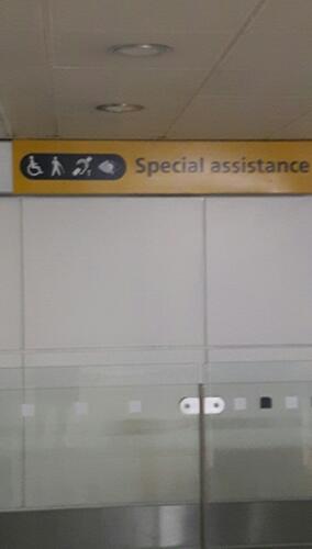 Large special assiantance sign