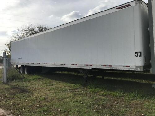 2014 Great Dane Dry Van Trailer, 53ft x 102in, with Hendrickson Air Ride suspension and swing doors, 295/75R 22.5 Tires, Model CS1-1314-01053, S/N 1GR