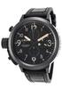 U-Boat Men's Flightdeck Auto Chrono Black Alligator, Rubber, Dial & Ceramic - UBOAT-7387 - New, With Box, Booklet Included - 2