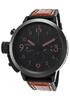 U-Boat Men's Flightdeck Auto Chrono Brown Alligator & Black Rubber Black Dial - UBOAT-7094 - New, With Box, Booklet Included