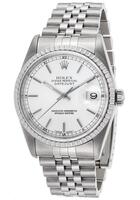 Rolex Men's Pre-Owned Datejust Automatic Stainless Steel White Dial - ROLEX-16220-2-PO - Previosly Owned, With Box, Booklet Included