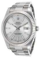 Rolex Men's Pre-Owned Datejust II Automatic SS Silver-Tone Dial Rolesor - ROLEX-116334-2-PO - Previosly Owned, With Box, Booklet Included