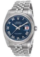 Rolex Men's Pre-Owned Datejust Automatic Stainless Steel Blue Dial Rolesor - ROLEX-116234-3-PO - Previosly Owned, With Box, No Papers