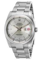 Rolex Men's Pre-Owned Datejust Auto Stainless Steel Silver-Tone Dial - ROLEX-116200-PO - Previosly Owned, With Box, Booklet Included