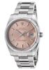 Rolex Women's Pre-Owned Datejust 34 mm Automatic Stainless Steel Pink Dial - ROLEX-115210-PO - Previosly Owned, With Box, Booklet Included