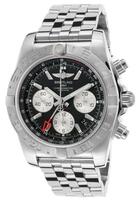 Breitling Men's Chronomat 44 Auto GMT Stainless Steel Black Dial SS - BREITLING-AB042011-BB56-375A - New, With Box, Manual and Papers Included