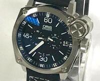 ORIS AUTOMATIC ORIS BC4 WATCH, STAINLESS STEEL CASE, FRONT SAPPHIRE CRYSTAL, 100M WATER RESISTANT, BLACK DIAL, LEATHER STRAP, MODEL: 7632-41, S/N 29-1 - Store Display, With Box, Registration Card Included, No Manual